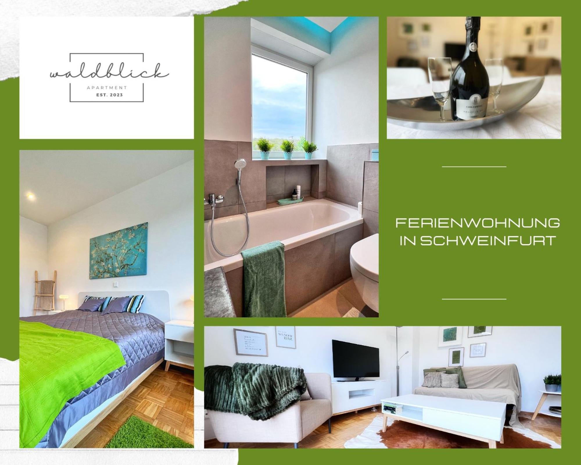 4-Sterne Ferienwohnung Waldblick Schweinfurt Dış mekan fotoğraf